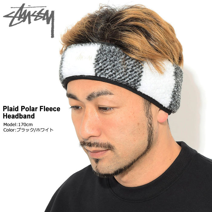 STUSSY（ステューシー） ヘッドバンド STUSSY Plaid Polar Fleece