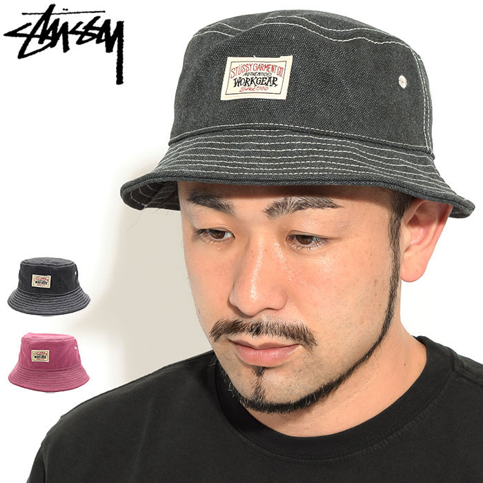 ステューシー バケット ハット STUSSY Canvas Workgear Bucket Hat 帽子 ( stussyhat メンズ・男性用  1321088 USAモデル 正規 )[M便 1/1] : stu-1321088 : ice field - 通販 - Yahoo!ショッピング