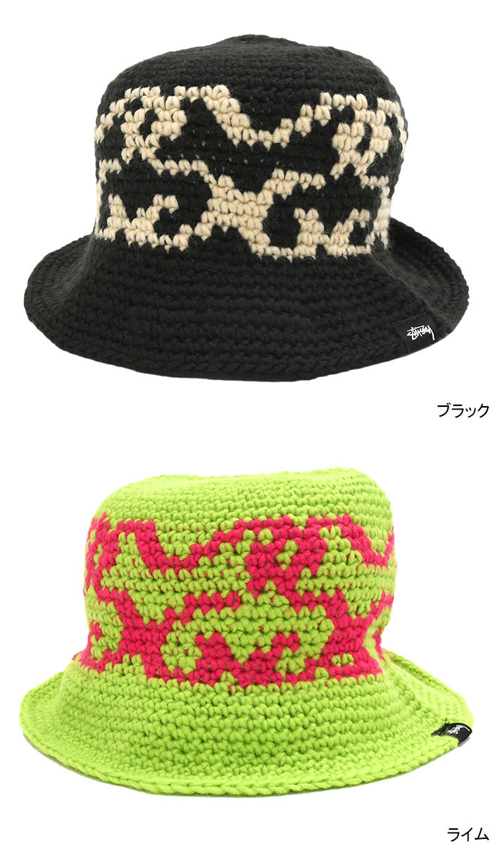 待望☆】 STUSSY SS KNIT BUCKET HAT ブラック ハット