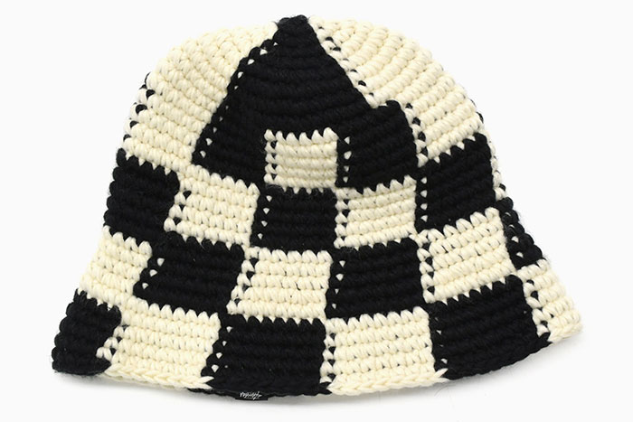 ステューシー バケット ハット STUSSY Checker Knit Bucket Hat 帽子 