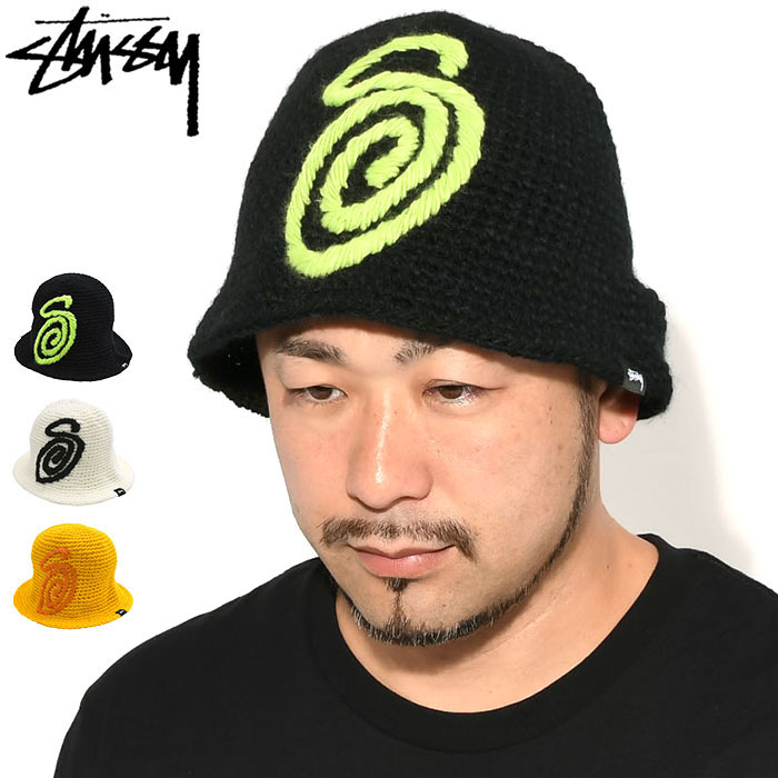 ステューシー バケット ハット STUSSY Swirly S Knit Bucket Hat 帽子 ( stussyhat メンズ・男性用  1321208 USAモデル 正規 )[M便 1/1] : stu-1321208 : ice field - 通販 - Yahoo!ショッピング