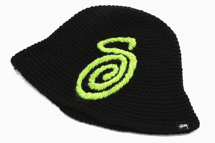 STUSSY ステューシー バケット ハット Swirly S Knit Bucket Hat