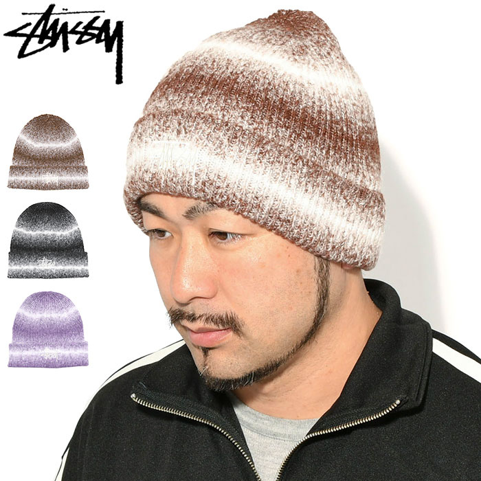 ステューシー ニット帽 STUSSY Basic Striped Cuff ( stussy beanie ビーニー 帽子 ニットキャップ  メンズ・男性用 1321222 USAモデル 正規 )[M便 1/1]