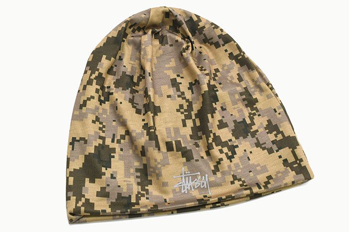 Stussy ビーニー キャップ　CAMO Y2K KPOP Stussy ビーニー キャップCAMO Y2K KPOP