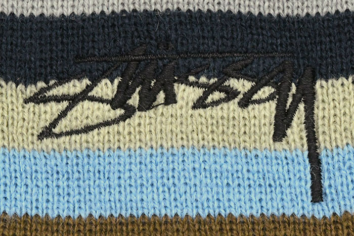STUSSYステューシーのニット帽 Smoothstock Striped Skullcap Beanie04