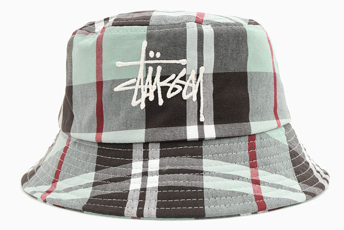 ステューシー バケット ハット STUSSY Big Logo Madras Bucket Hat