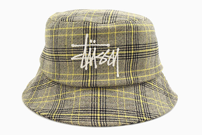 ステューシー バケット ハット STUSSY Big Logo Plaid Bucket Hat 帽子 