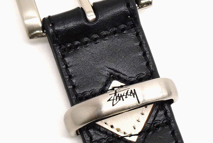 ステューシー　レザーベルト stussy S/M STUSSY 新品 ステューシー SS LINK STUDDED BELT SSリンク