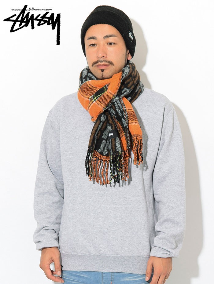 ステューシー マフラー STUSSY メンズ Tree Bark Wool ( stussy scarf 