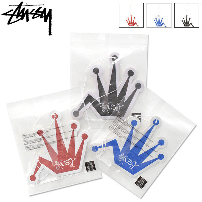 ステューシー エアフレッシュナー STUSSY Bent Crown ( stussy air freshener 芳香剤 カー用品 ペーパータイプ  138718 USAモデル 正規 小物 )