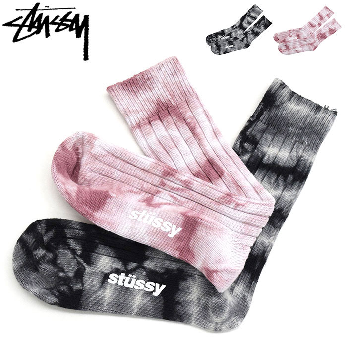 STUSSY（ステューシー） ソックス メンズ Dyed Ribbed ( stussy crew