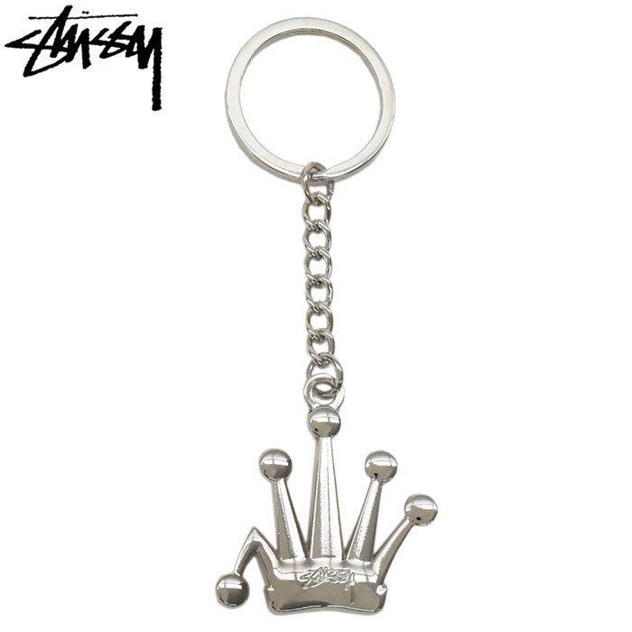 ステューシー キーホルダー STUSSY Metal Bent Crown ( stussy keychain キーチェーン 138781  USAモデル 正規 小物 )