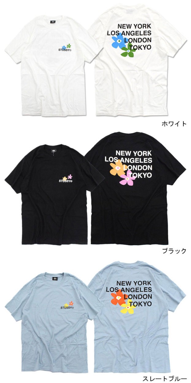 ステューシー Tシャツ 半袖 STUSSY メンズ City Flowers ( stussy tee