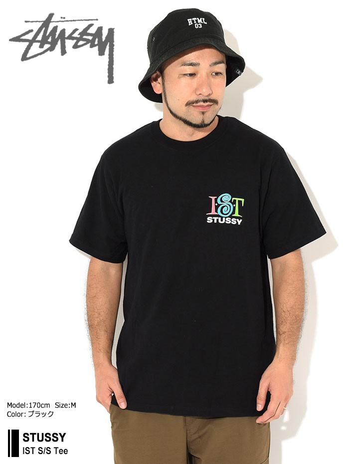 ステューシー STUSSY カットソー Tシャツ 半袖 ロゴ チャコール S STUSSY（ステューシー） Tシャツ 半袖 メンズ IST ( stussy tee T