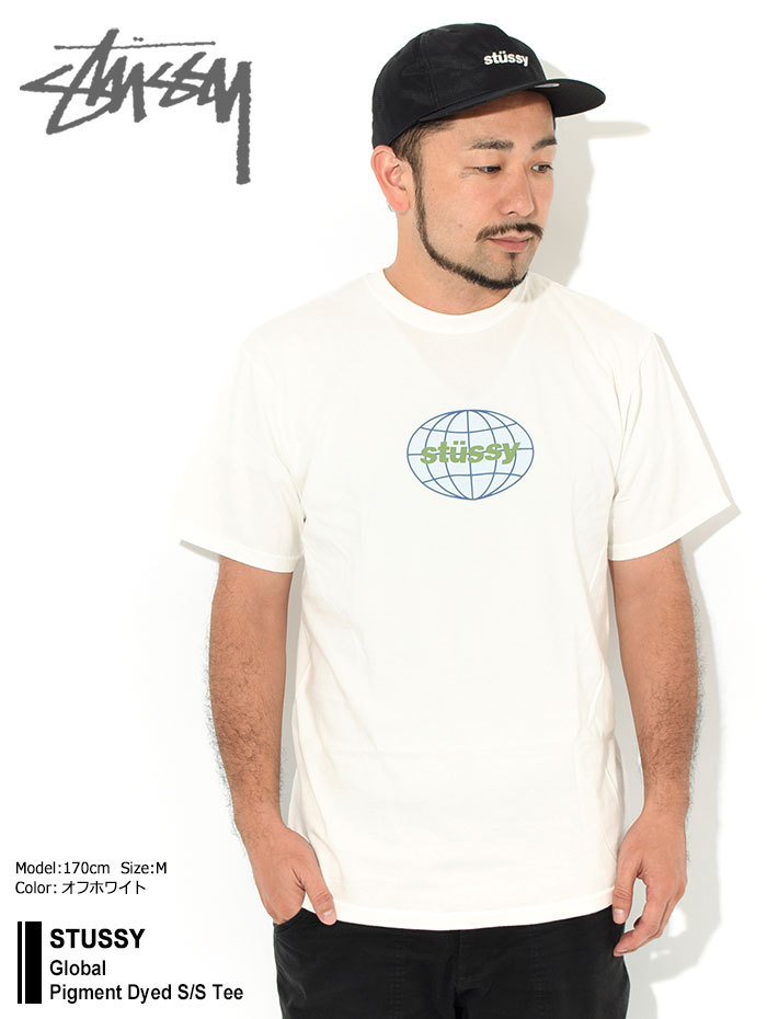 ステューシー Tシャツ 半袖 STUSSY メンズ Global Pigment Dyed 