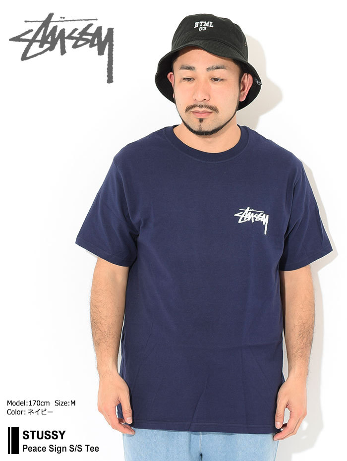 ステューシー Tシャツ 半袖 STUSSY メンズ & レディース Peace Sign ( stussy tee T-SHIRTS カットソー  トップス 1904662 USAモデル 正規 )