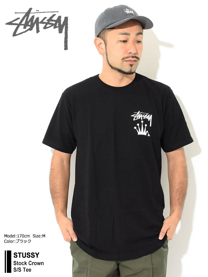 ステューシー Tシャツ 半袖 STUSSY メンズ & レディース Stock Crown ( stussy tee T-SHIRTS カットソー  トップス 1904715 USAモデル 正規 )