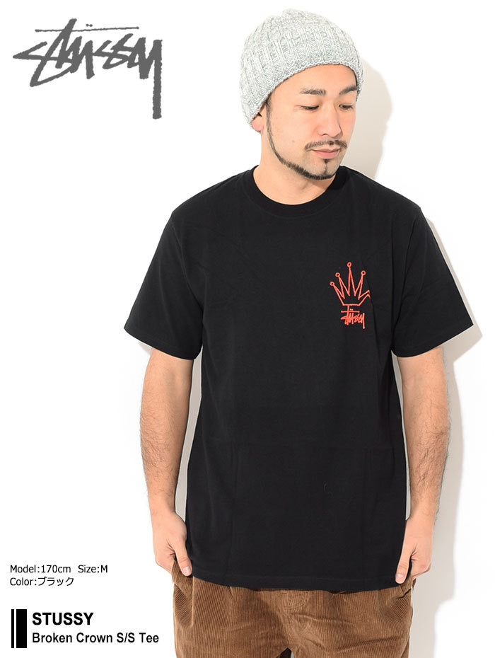 ステューシー Tシャツ 半袖 STUSSY メンズ & レディース Broken Crown ( stussy tee T-SHIRTS カットソー  トップス 1904738 USAモデル 正規 )