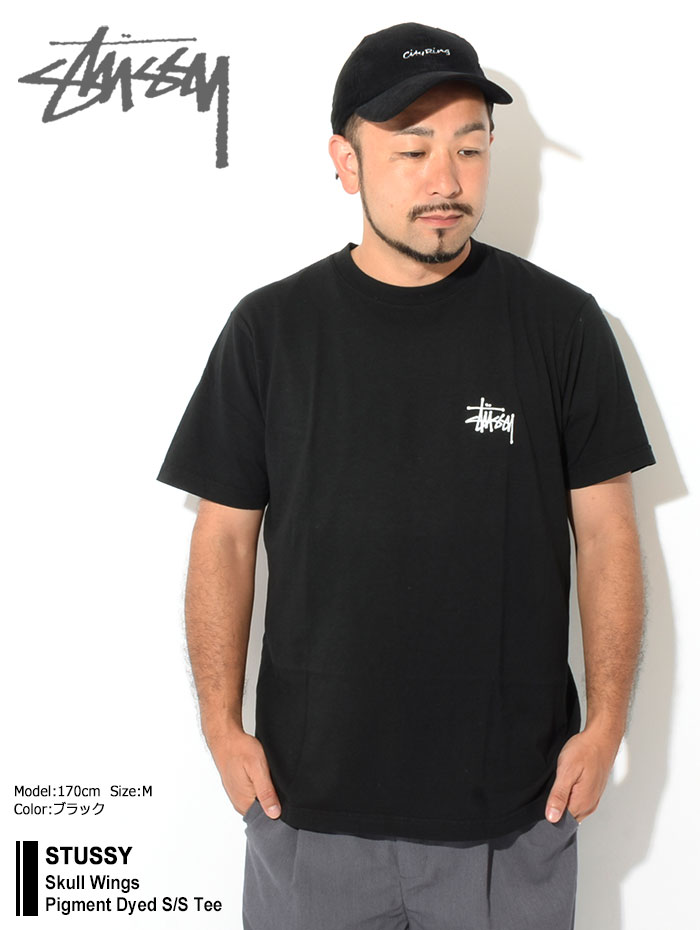 ステューシー Tシャツ 半袖 STUSSY メンズ Skull Wings Pigment Dyed ( stussy tシャツ tee ピグメント  カットソー 1904803 USAモデル 正規 )