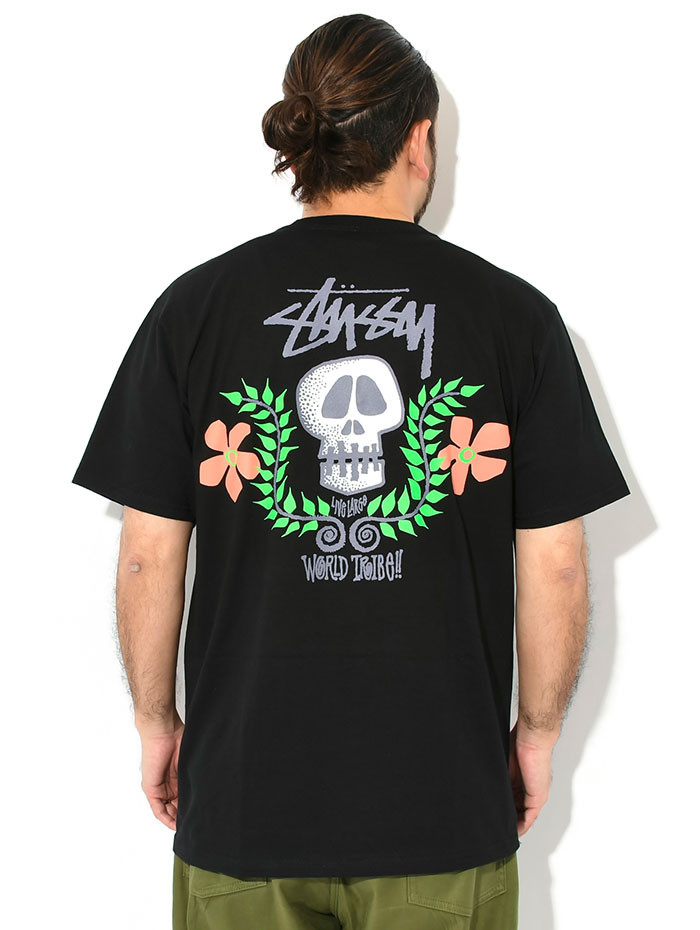 STUSSY ステューシー Tシャツ 半袖 メンズ Skull Crest ( stussy