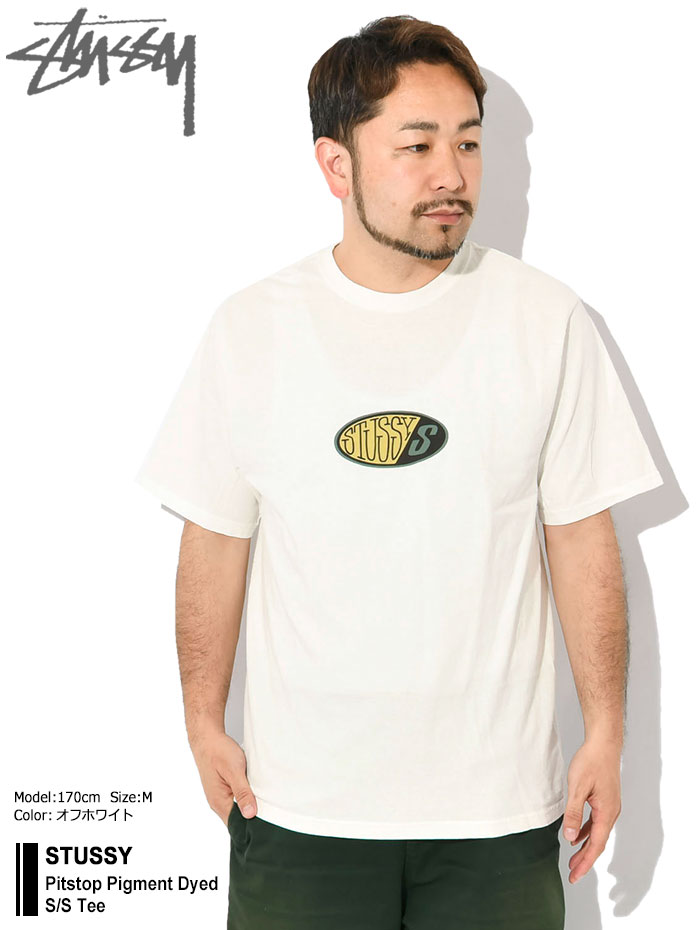 ★人気【Stussy】★ Pitstop Pigment Dyed T-Shir.t★Natural★ Stussy Pitstop Pigment Dyed T-Shirt Natural – LESS 17
