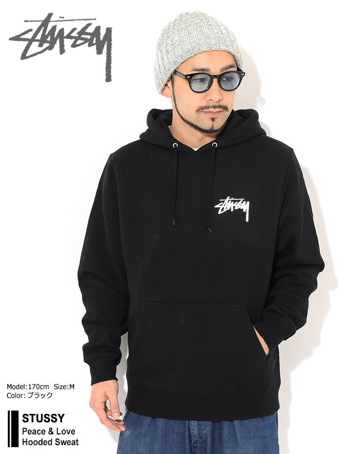 STUSSY ステューシー プルオーバー パーカー メンズ Peace