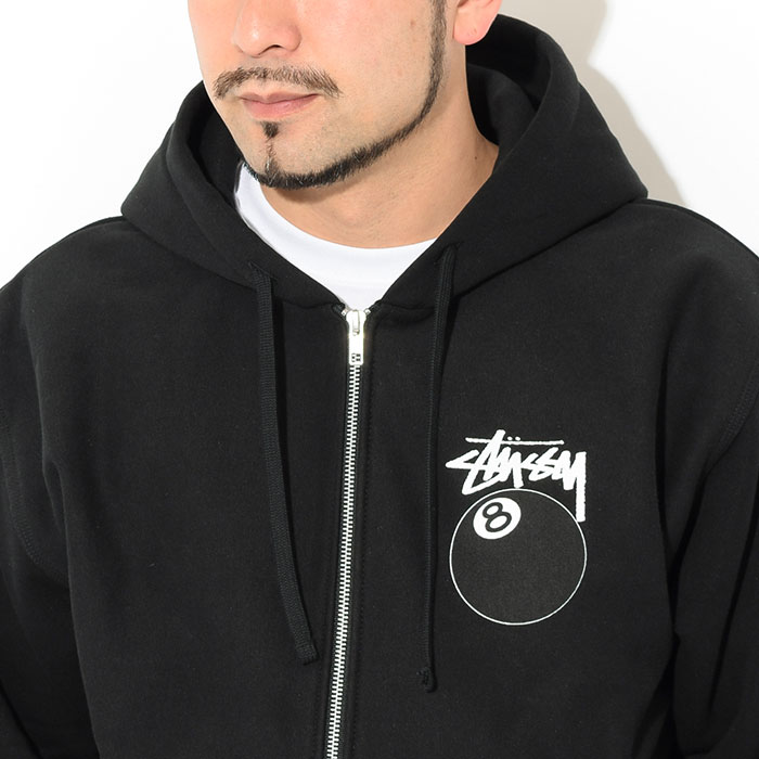 ステューシー パーカー ジップアップ STUSSY メンズ 8 Ball ( full zip hooded sweat トップス フルジップ 男性用  1974760 USAモデル 正規 )