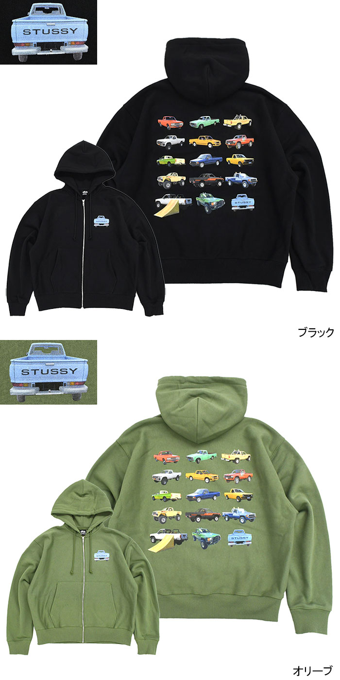 Stussy セットアップ パーカー muro ジャケット Timberland STUSSY ステューシー 24AW KINGPIN ZIP HOODIE BLACK ジップ