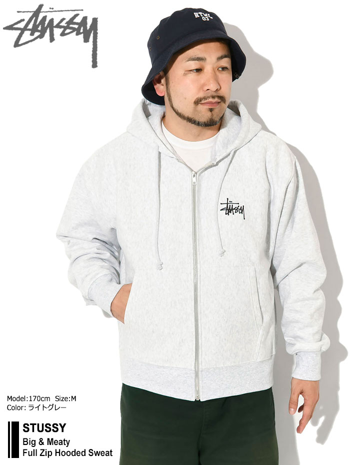 STUSSY ステューシー パーカー ジップアップ メンズ Big & Meaty
