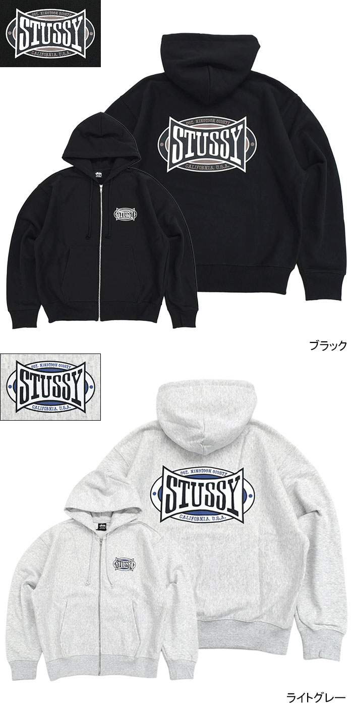 STUSSY（ステューシー） パーカー ジップアップ メンズ Champion Oval