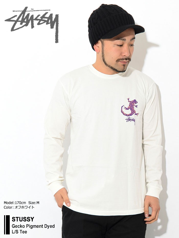 Stussy Pigment Dyed Pocket Sロゴ ロンT - Tシャツ