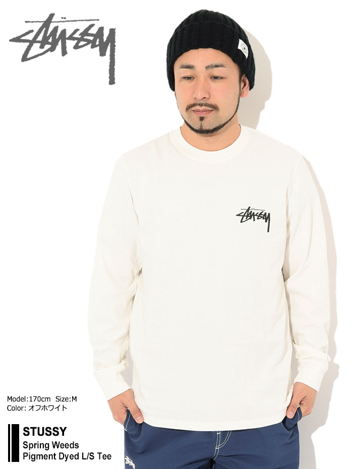 ステューシー ロンT Tシャツ 長袖 STUSSY メンズ Spring Weeds Pigment