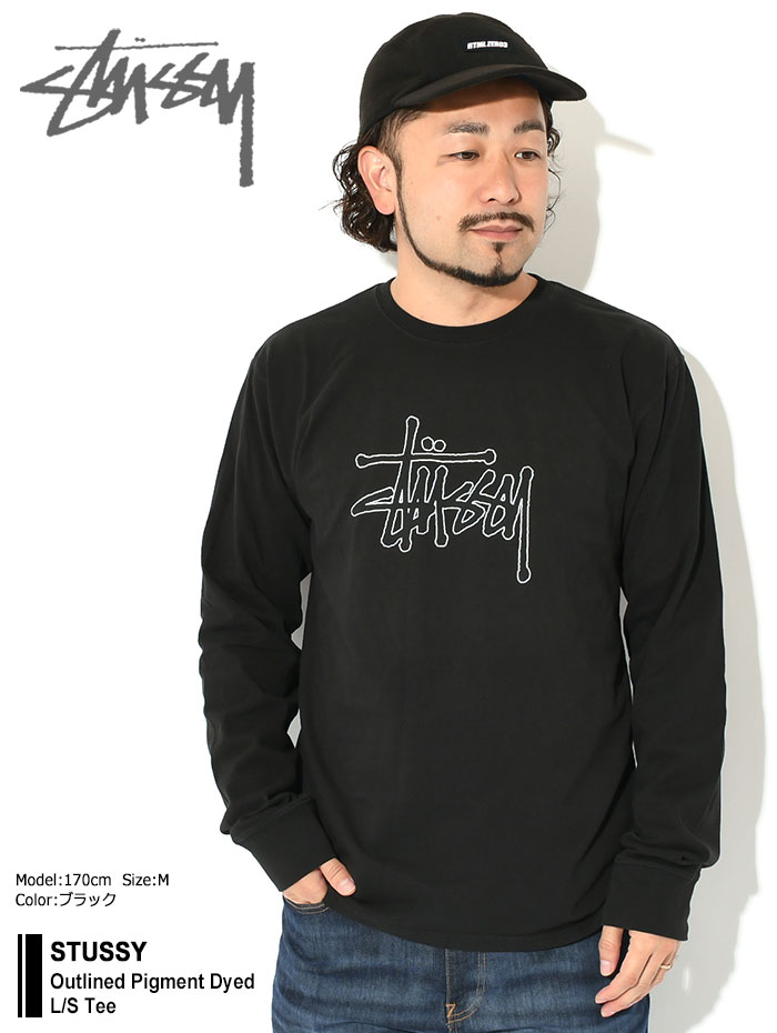 ステューシー ロンT Tシャツ 長袖 STUSSY メンズ Outlined Pigment Dyed ( stussy tee ピグメント  カットソー 1994836 USAモデル 正規 ) : stu-1994836 : ice field - 通販 - Yahoo!ショッピング