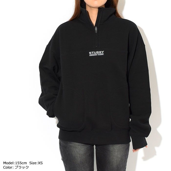 ステューシー トレーナー STUSSY メンズ & レディース Mock Neck Half Zip ( stussy sweat ハーフジップ  スウェット 218096 USAモデル 正規 )