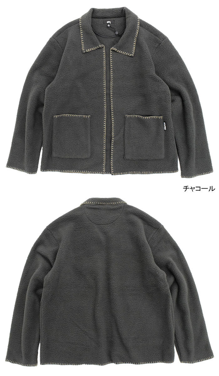 STUSSYステューシーのジャケット Woodsy Blanket Stitch Fleece05