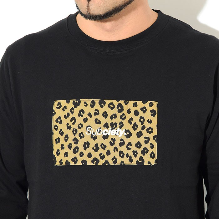 Subciety サブサエティ Tシャツ 長袖 メンズ レオパード Subciety サブサエティ Tシャツ 長袖 メンズ レオパード