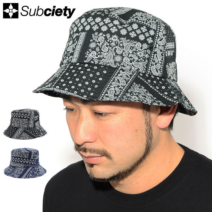 Semon バケットハット paisley 新品 Subciety（サブサエティ） ハット メンズ ペイズリー バケットハット