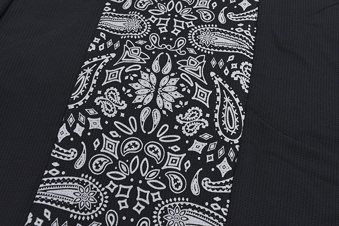 Subciety サブサエティ Tシャツ 半袖 メンズ ペイズリー パネル