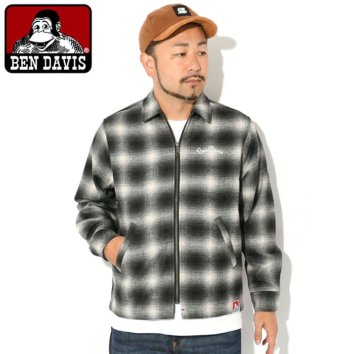 BEN DAVIS（ベンデイビス） ジャケット メンズ ヘビー プレイド ジップ
