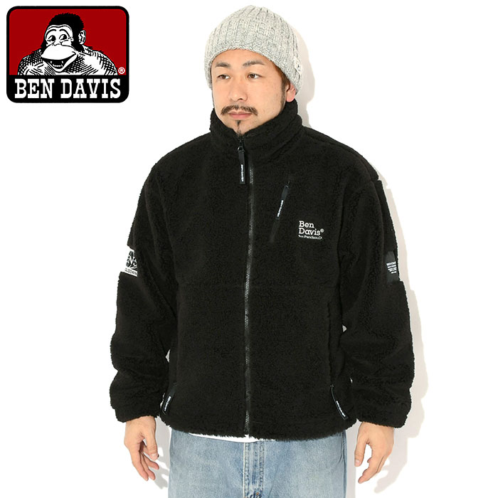 ス*衣様 TALONジッパー ベンデイビス　アクティブジャケット　ダック黒 ボア BEN DAVIS（ベンデイビス） ジャケット メンズ ダズル ボア ( T