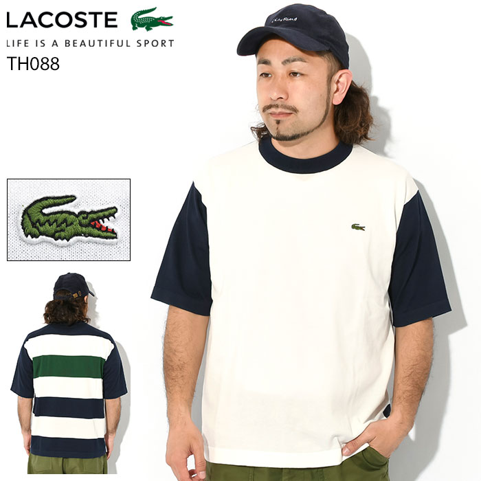 ラコステ Tシャツ 半袖 LACOSTE メンズ TH088LJ ( lacoste TH088LJ S/S Tee ニット T-SHIRTS カットソー トップス TH088LJ-99 )[M便 1/1]