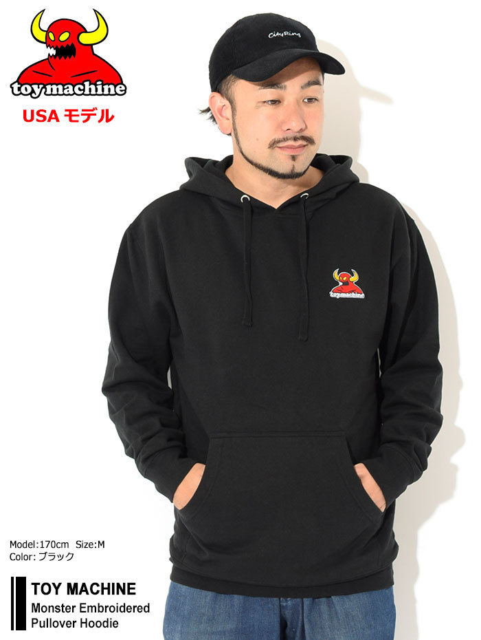 トイマシーン プルオーバー パーカー TOY MACHINE モンスター エンブロイダード (Monster Embroidered Hoodie  USAモデル SSHTM0001) : toy-sshtm0001 : ice field - 通販 - Yahoo!ショッピング