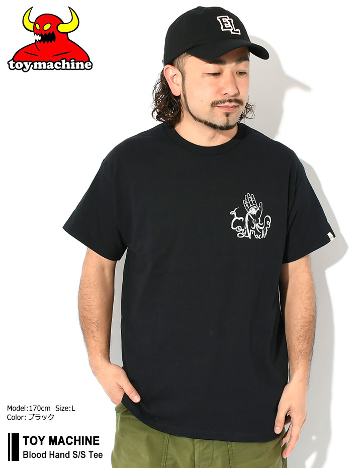 TOY MACHINE トイマシーン Tシャツ 半袖 メンズ ブラッド ハンド