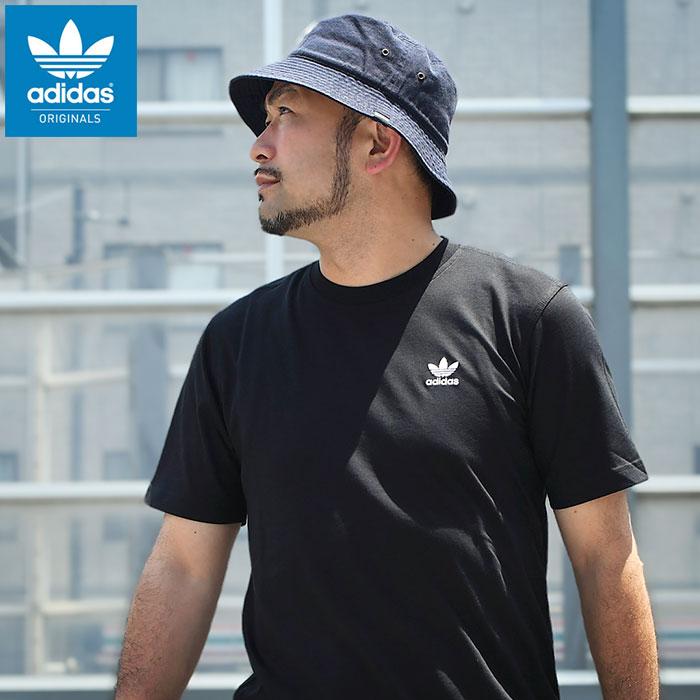 アディダスオリジナルス ベースボールシャツ 黒×緑 トレフォイル L adidas Originals アディダス Tシャツ 半袖 メンズ トレフォイル ESS
