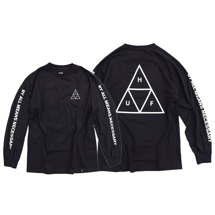 HUF ハフ Tシャツ 長袖 メンズ エッセンシャルズ トリプル
