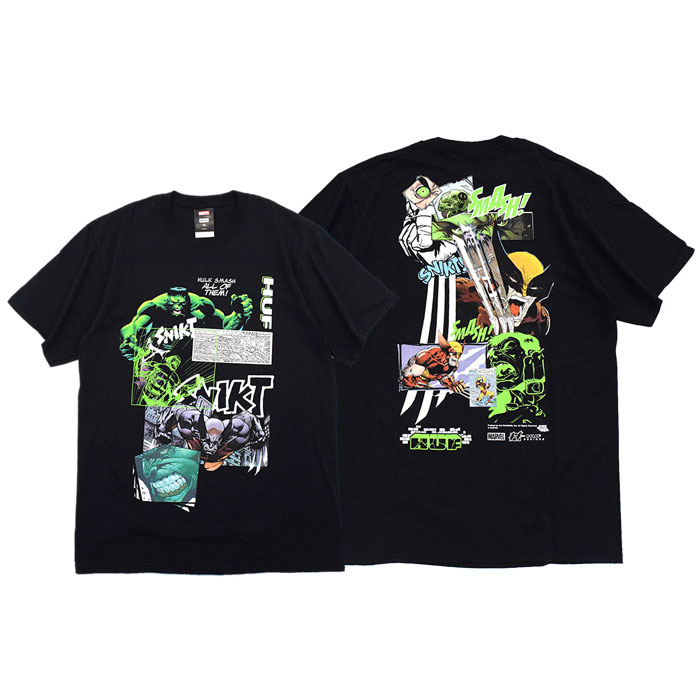 HUF ハフ Tシャツ 半袖 メンズ マーベル スマッシュ アップ