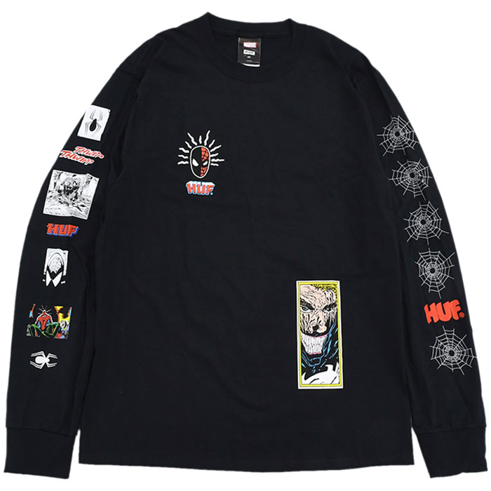 HUF スパイダーマン 長袖Tシャツ & パンツ HUF ハフ ロンT Tシャツ 長袖 メンズ スパイダーマン スパイディ
