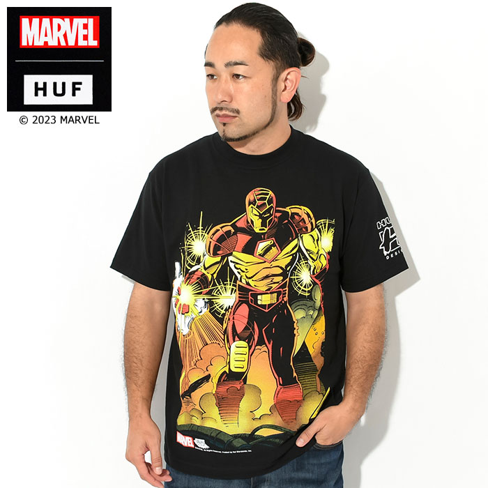 ハフ Tシャツ 半袖 HUF メンズ マーベル アベンジャーズ アイ アム アイアンマン コラボ(MARVEL AVENGERS I Am Iron Man S/S Tee TS02201)[M便 1/1]｜icefield｜02