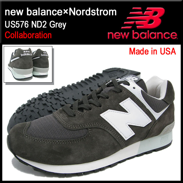 ニューバランス new balance×ノードストローム スニーカー US576 ND2 Grey コラボ  メンズ(NEWBALANCE×Nordstrom Made in USA US576-ND2)