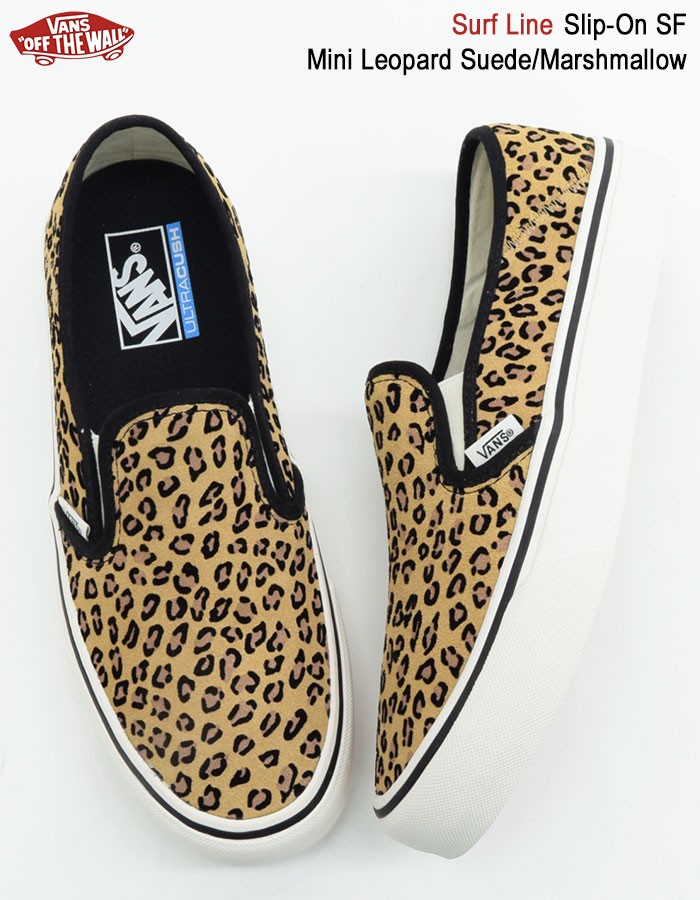 バンズ スニーカー VANS メンズ 男性用 スリッポン SF ミニ レオパード Suede/Marshmallow  サーフライン(VN0A3MVDTTS Slip-On Mini Leopard)